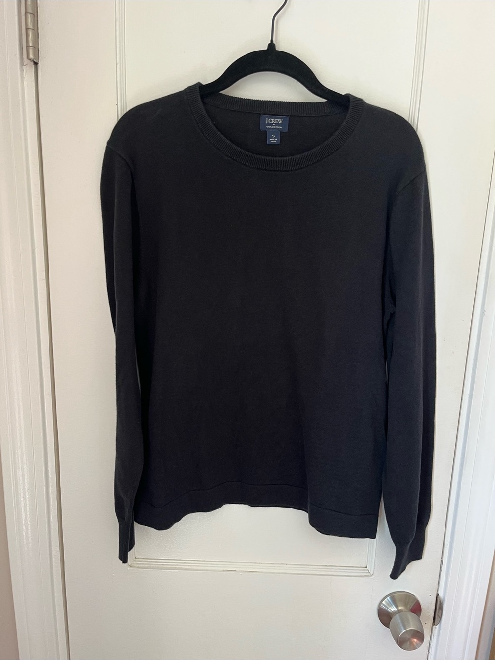 J. Crew Black Crewneck Sweater - 100% Cotton